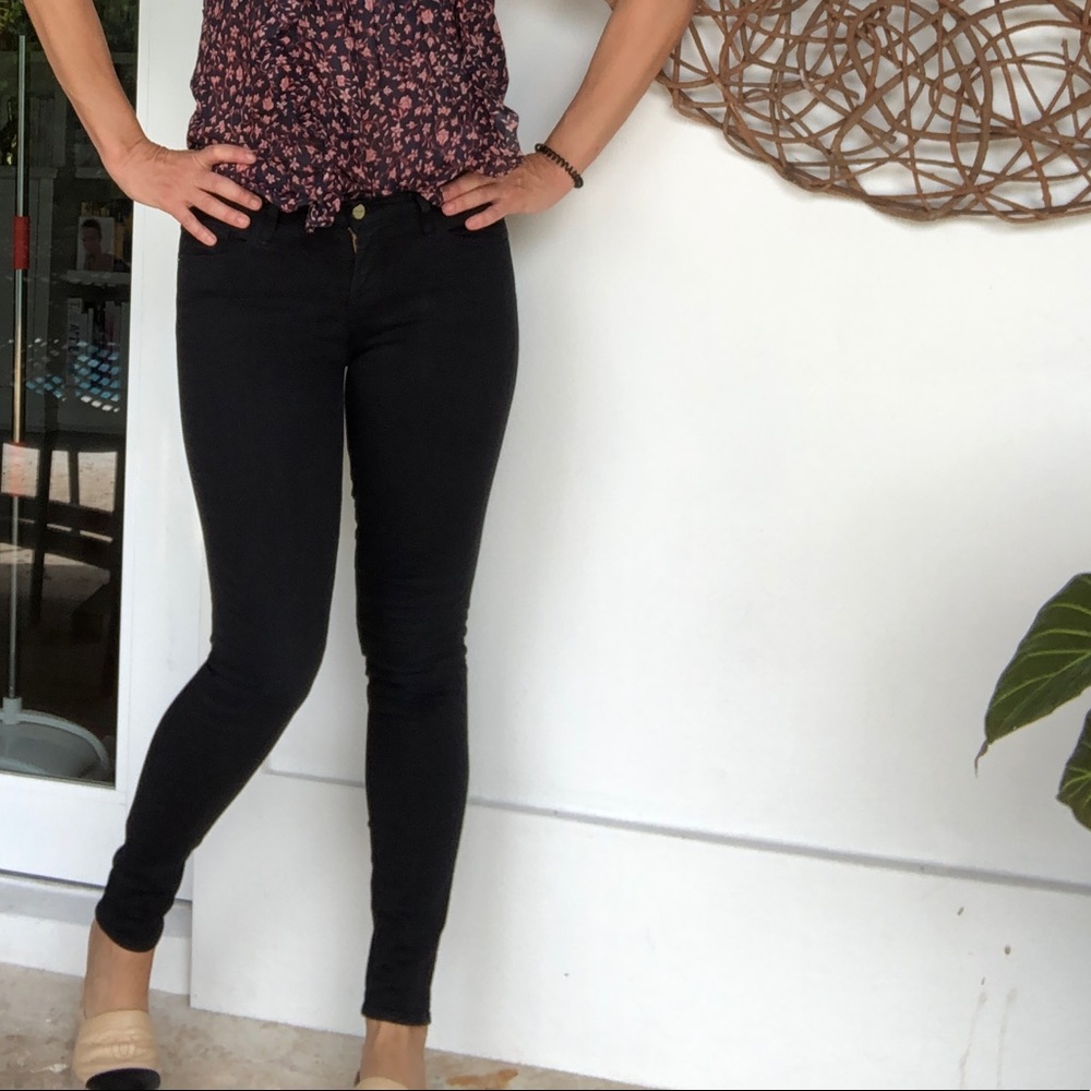 Frame black denim.